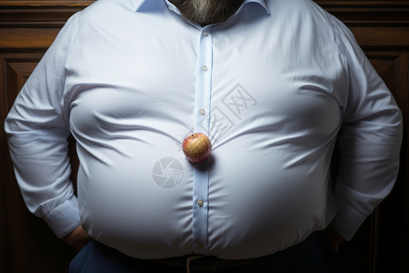 穿衬衫的肥胖男人图片
