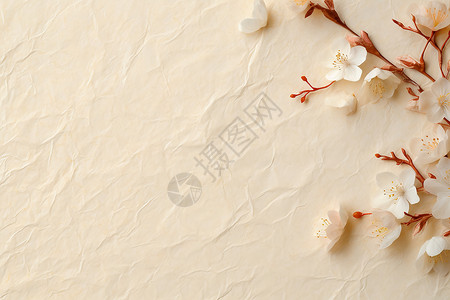 纸张装饰素材传统樱花装饰褶皱背景背景