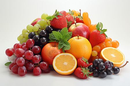 果香四溢的新鲜水果背景图片