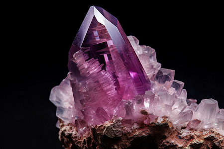 天然矿物紫水晶背景图片