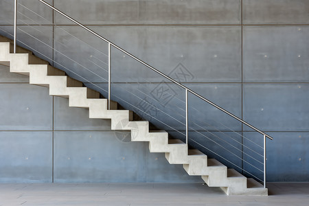 混凝土结构现代简约的楼梯建筑背景