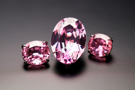 闪耀发光的粉色钻石背景图片