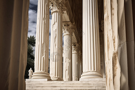 古典的欧洲建筑装饰柱图片