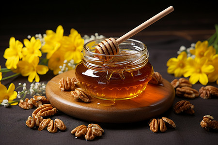 香甜的蜂蜜蜂蜜食用高清图片