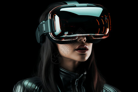 VR超现实虚拟技术的眼镜背景图片