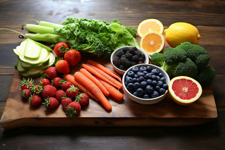 新鲜的水果和蔬菜图片