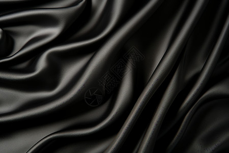 织物细节黑丝绸材质背景背景