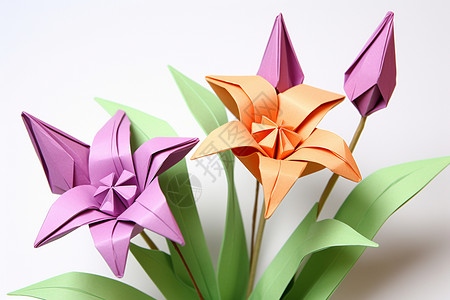 艺术创意的手工折叠花卉图片