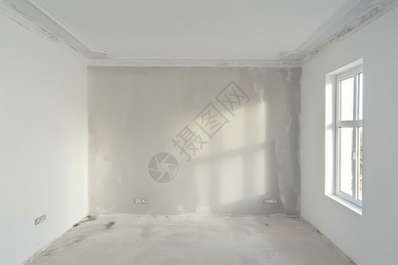 室内装修的纯白色墙壁背景图片