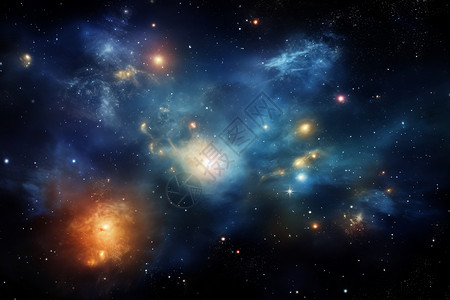 宇宙中美丽的银河景观图片