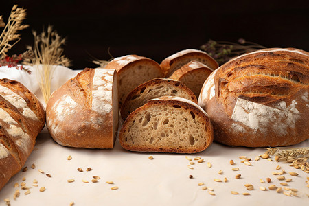 新鲜的面包传统面包高清图片