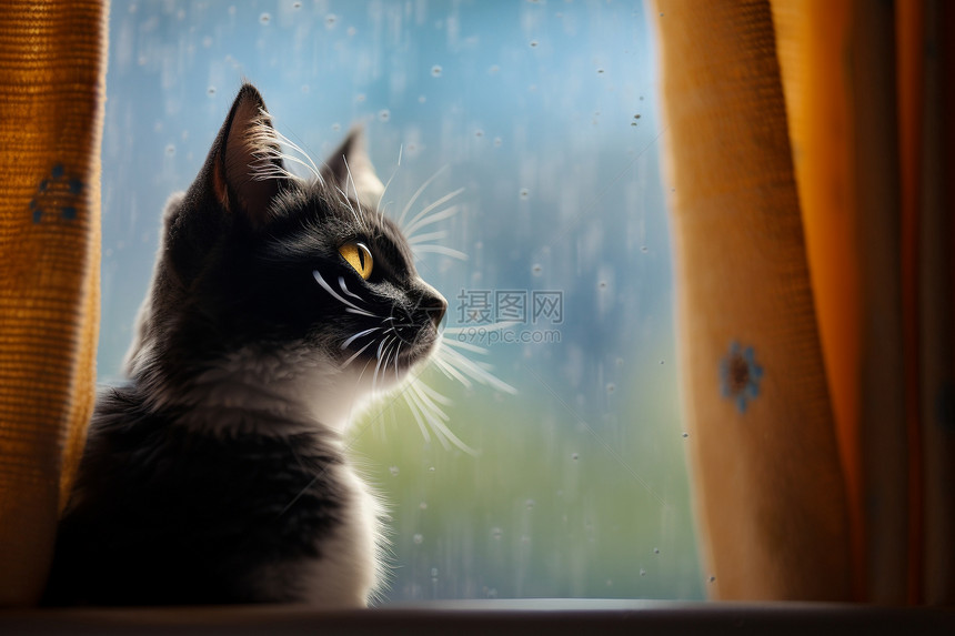 窗前的猫咪图片
