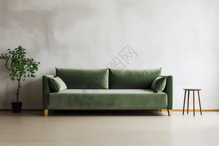 现代简约绿色沙发背景图片