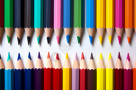 彩色铅笔文具背景图片