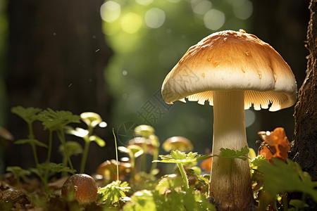 森林蘑菇背景图片
