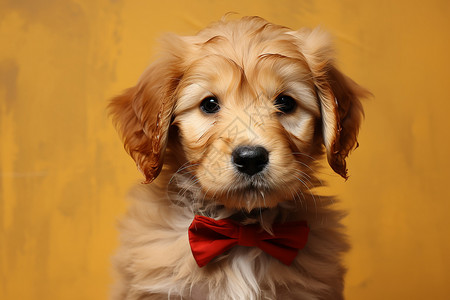可爱的小金毛犬背景图片