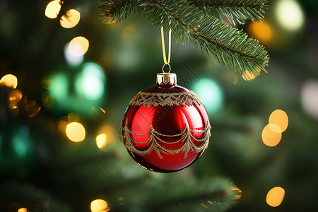 圣诞树上的球背景图片