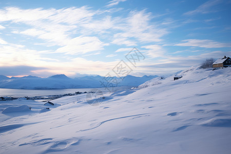 雪中的美丽景色图片