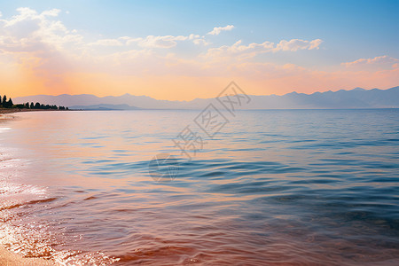 日落海滩风景图片