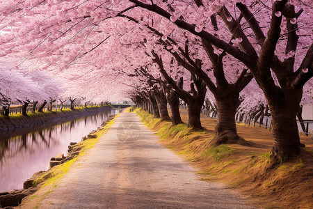 春日樱花之路图片