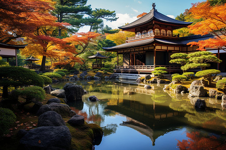 日本庭园建筑图片