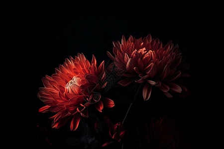 暗色调下的花朵图片