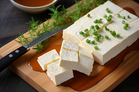制作豆腐准备烹饪的豆腐背景