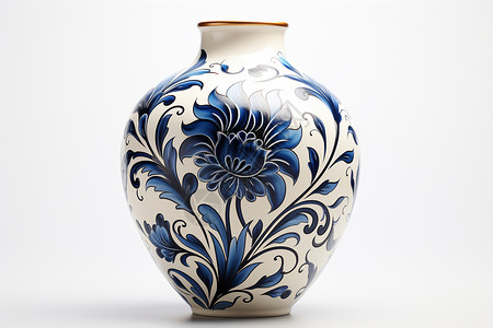 古典精致的瓷器花瓶装饰背景图片