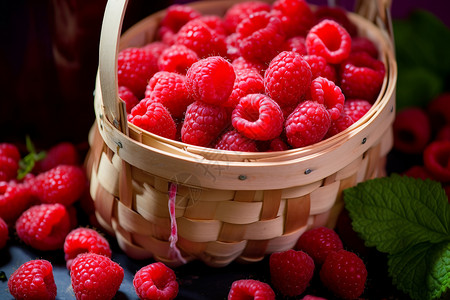 新鲜浆果红色饱满的莓果背景