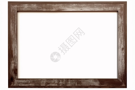 咖啡色木质框架木质的相框背景