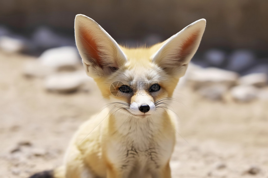 沙漠中可爱的小狐狸图片