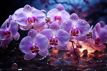 漂亮的紫兰花背景图片
