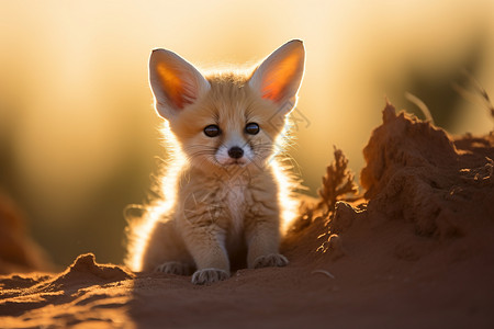 可爱的小狐狸背景图片