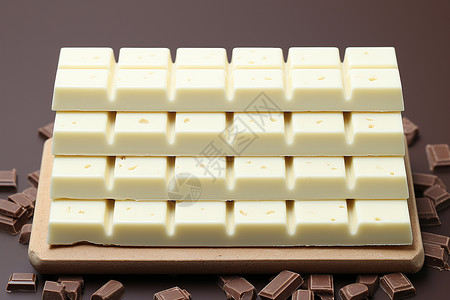 甜点之白巧克力美味的白巧克力背景