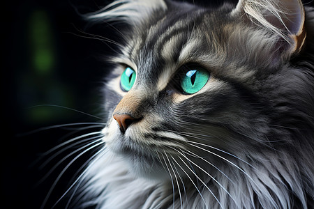 绿眼睛猫可爱的小猫咪背景