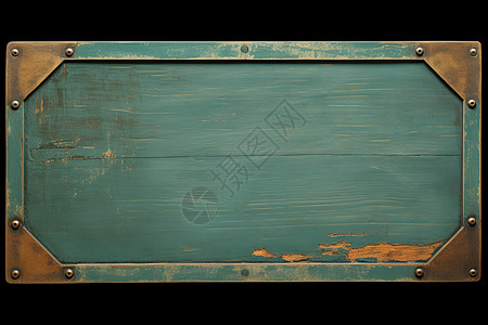 木制牌匾绿色的木板背景