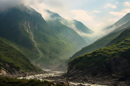 自然的山脉风景图片