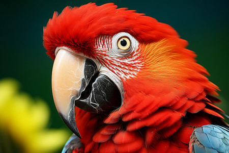 美丽红蓝鹦鹉背景图片