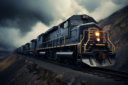 运煤火车煤炭供应运输背景