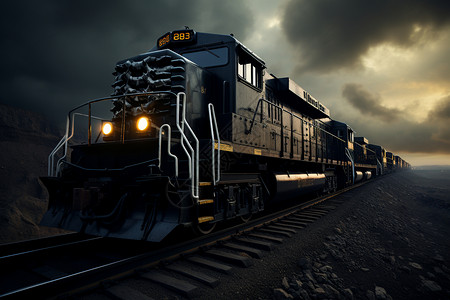 运输煤炭的火车图片