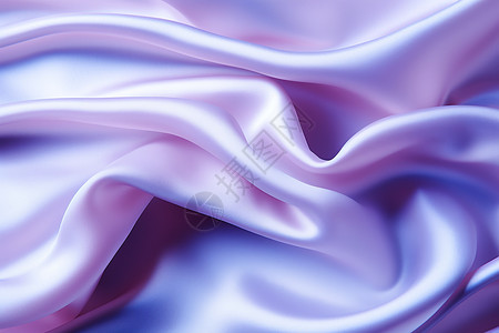 浪漫紫蓝色的丝绸布料背景图片