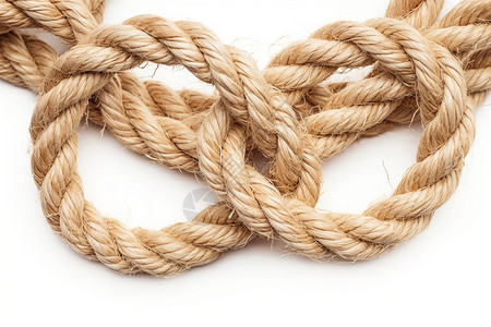 打结的绳子船只的麻绳背景