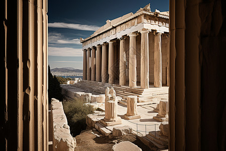 雅典古建筑背景图片
