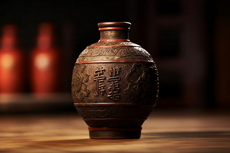 古色古香的陶器背景图片