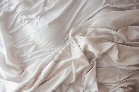 床上的白色床单图片