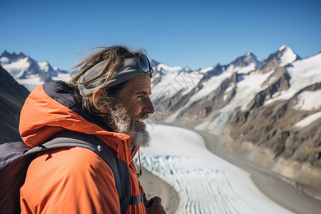 冰川征途的户外探险背景图片