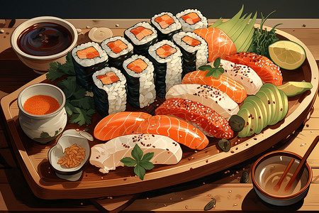 美味多彩寿司图片
