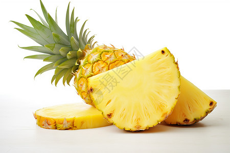 新鲜的菠萝营养多汁高清图片
