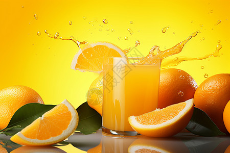 清新午后的柠檬糖水背景图片