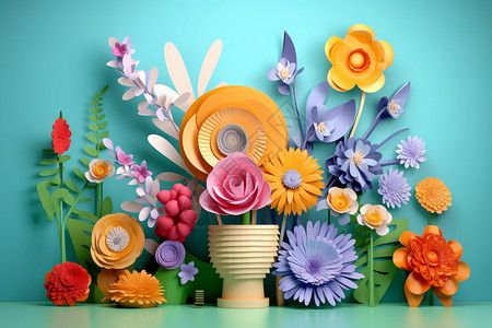 3D艺术3D花卉艺术背景
